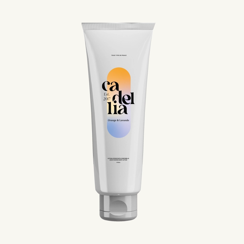 crème hydratante pour le corps orange et lavandes