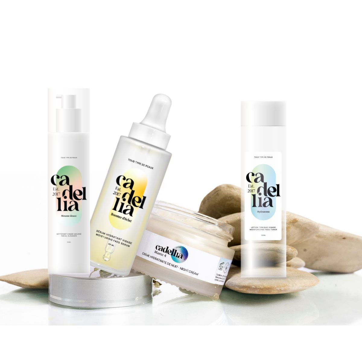 Ensemble complet de soin pour le visage. Routine complète